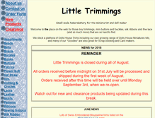 Tablet Screenshot of littletrimmings.com